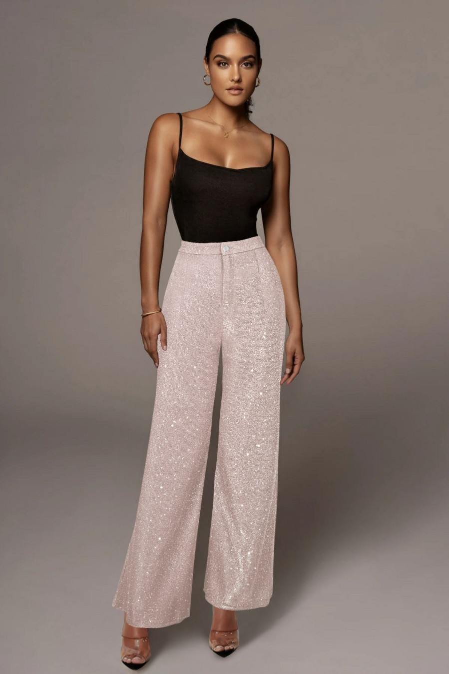 Bottoms * | Sequin Party Vintage Wide Leg Pant Mz-2791 Wholesale