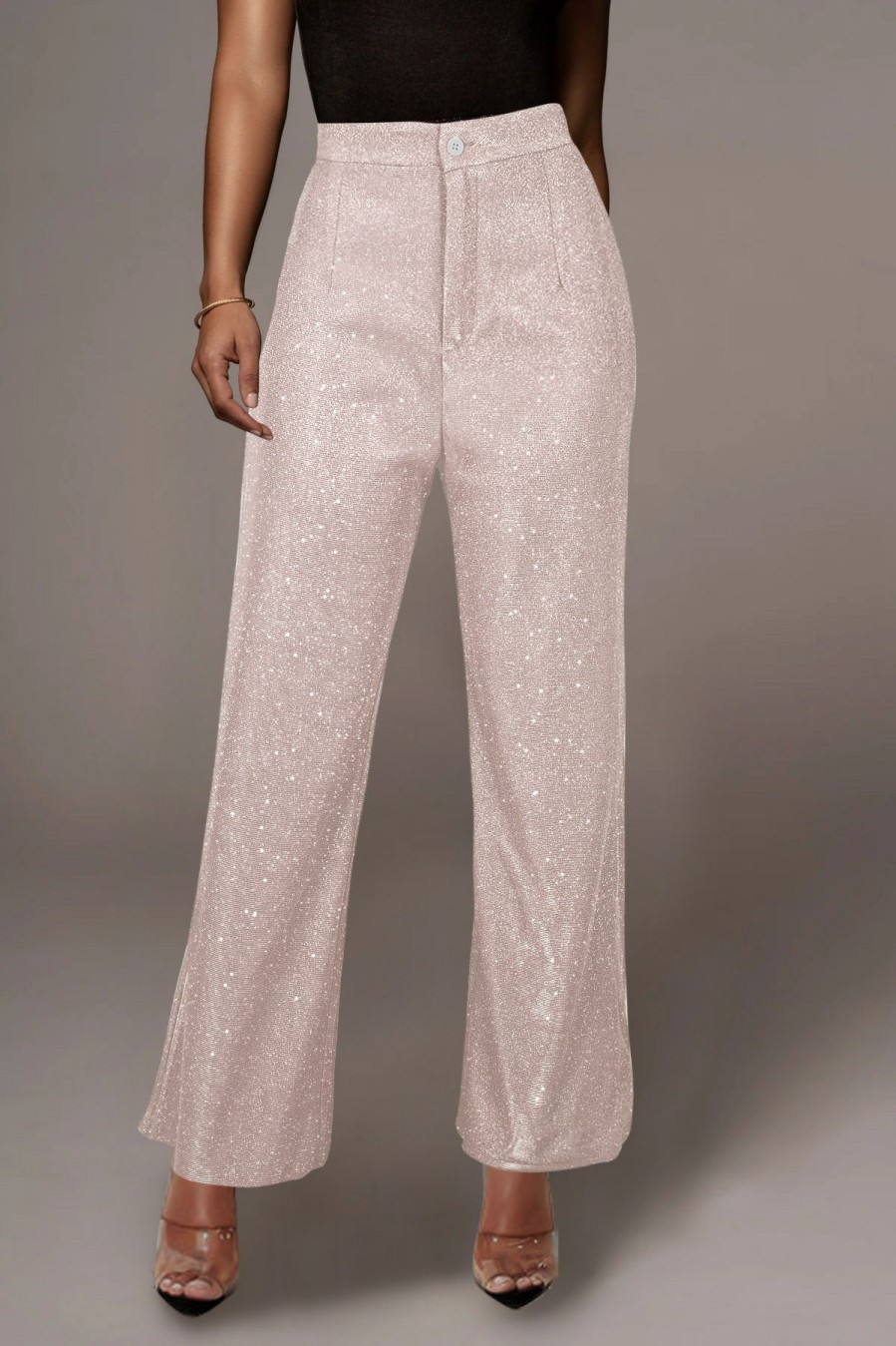 Bottoms * | Sequin Party Vintage Wide Leg Pant Mz-2791 Wholesale